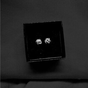 Elegant Sterling Silver Knot Earrings